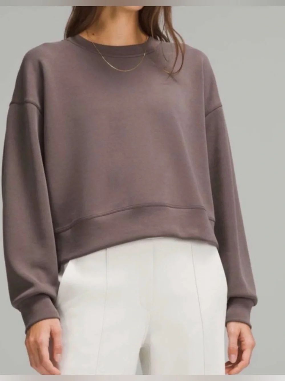 Lululemon Softstreme Crewneck Pullover Espresso Sz 4